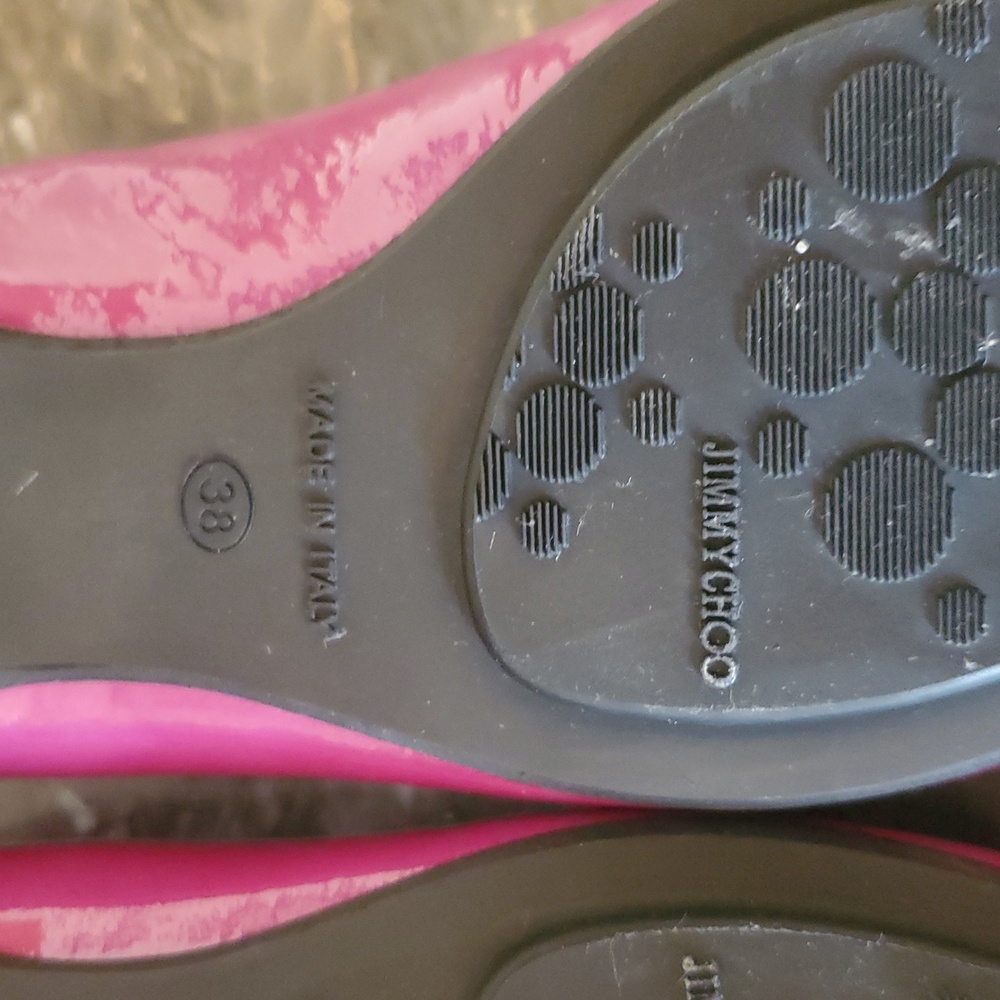 Like NEW Jimmy Choo Fuschia Ballet Flats - Picture 12 of 13